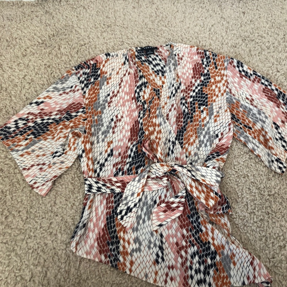 Trouve XS Front Tie Blouse